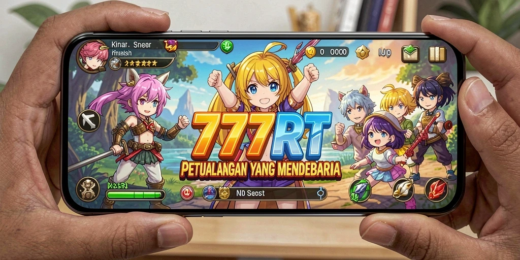 Tampilan gameplay 777RT dengan aksi karakter Anime yang mengasyikkan.
