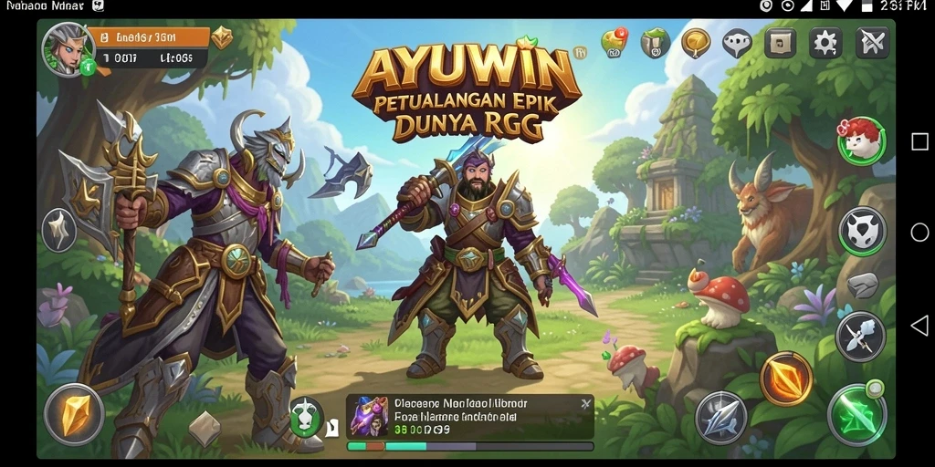 Gameplay seru dan menarik dalam AYUWIN, petualangan RPG yang tidak terlupakan.