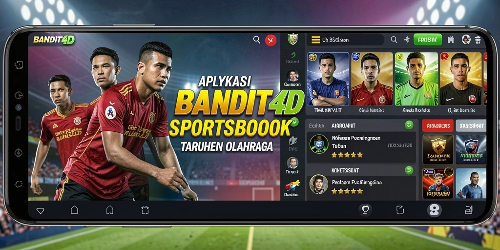 Tangkapan layar utama BANDIT4D menampilkan antarmuka taruhan olahraga yang menarik.