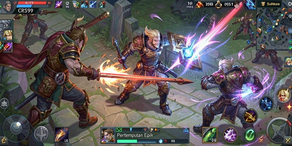 Tampilan gameplay seru di <strong>CRS99</strong>, peta menarik dan grafik memukau.