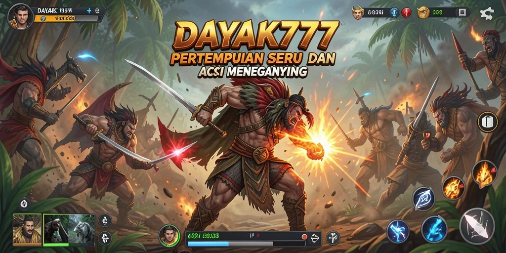 Gameplay seru dengan pertarungan yang intens di DAYAK777.