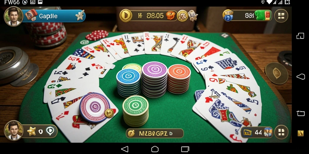 Screenshot gameplay Gaple dengan tampilan antarmuka yang menarik.