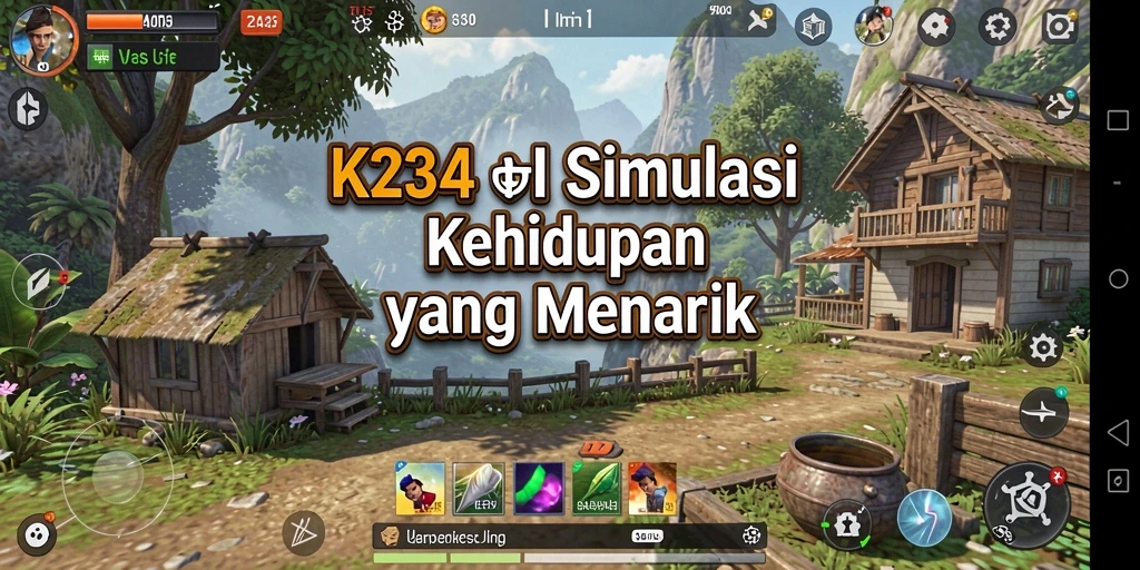 Tampilan gameplay K234 yang menarik dalam simulasi kehidupan.