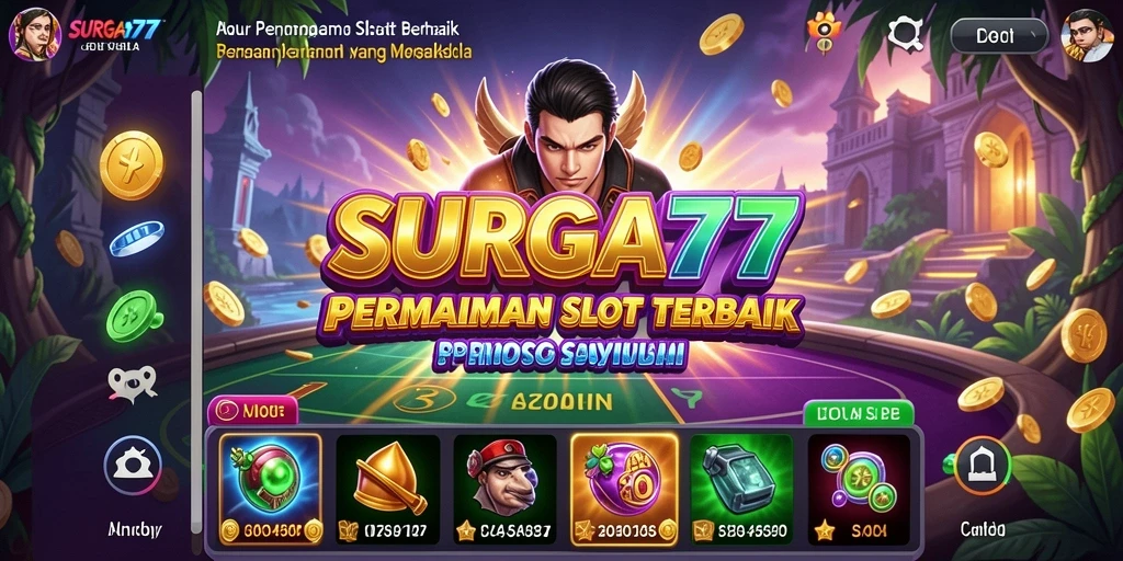 Tampilan menarik dari gameplay Slot SURGA77 yang penuh warna.