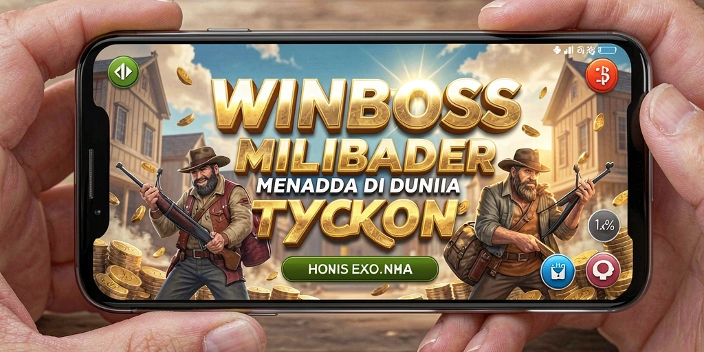 Tampilan gameplay WINBOSS menampilkan pengelolaan bisnis yang realistis.