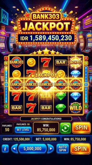 Tampilan utama aplikasi bank303 dengan fitur-fitur unggulan.